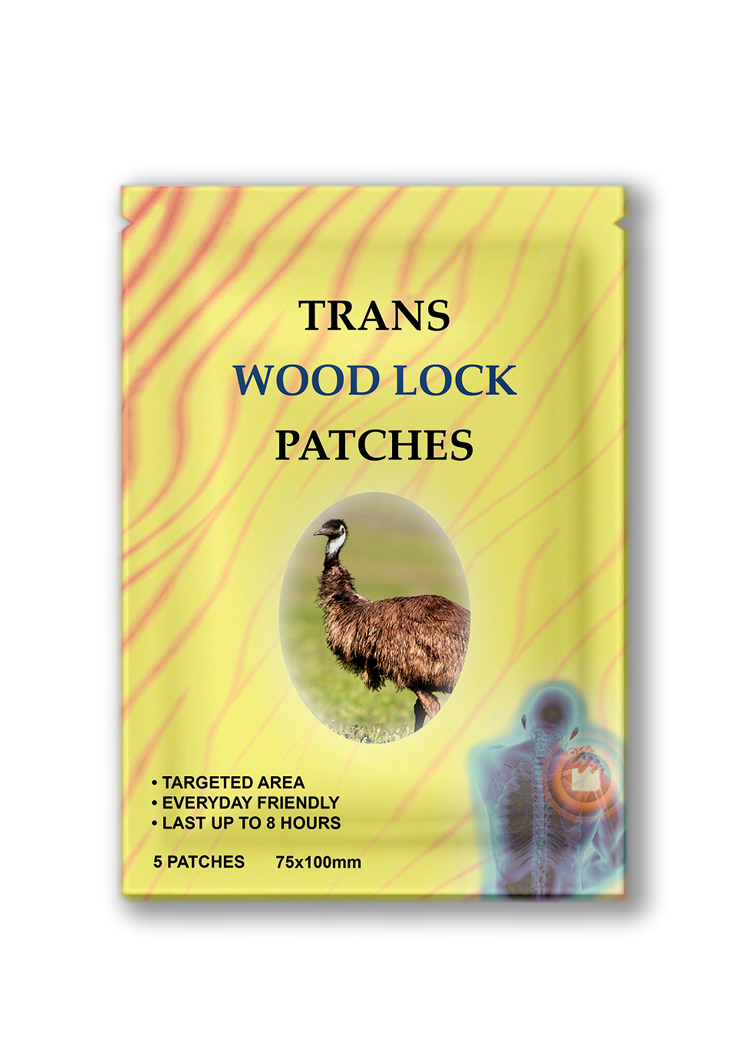 TRANS WOODLOCK PATCHES 5 Patches