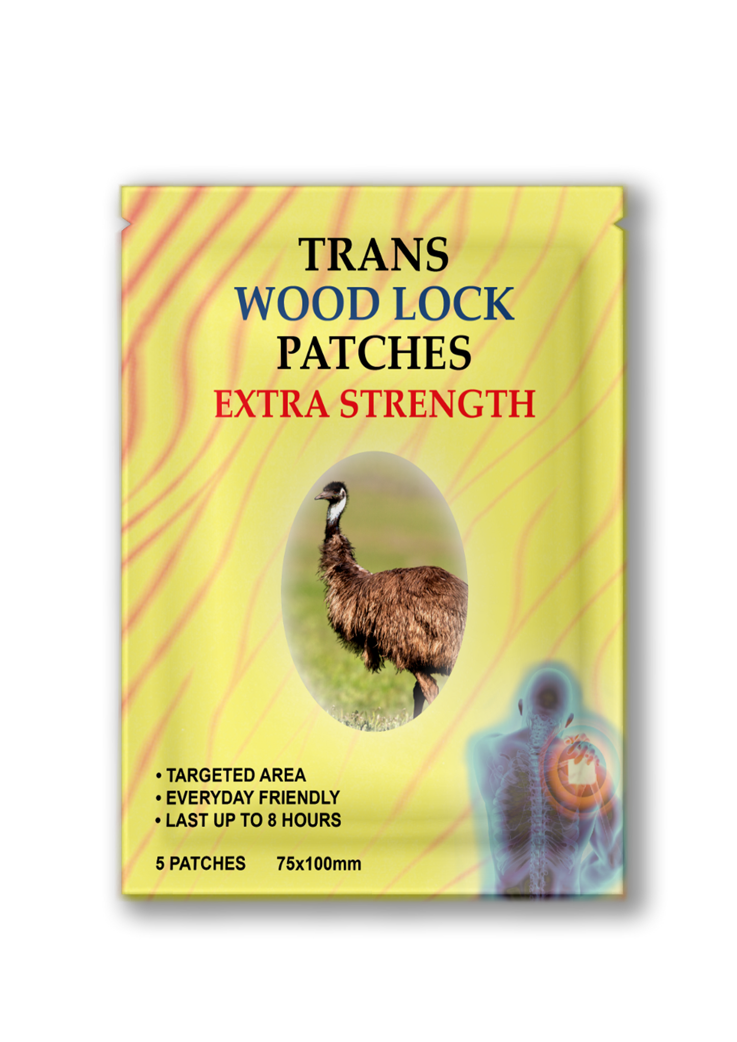 TRANS WOODLOCK PATCHES EXTRA STRENGTH 5 Patches