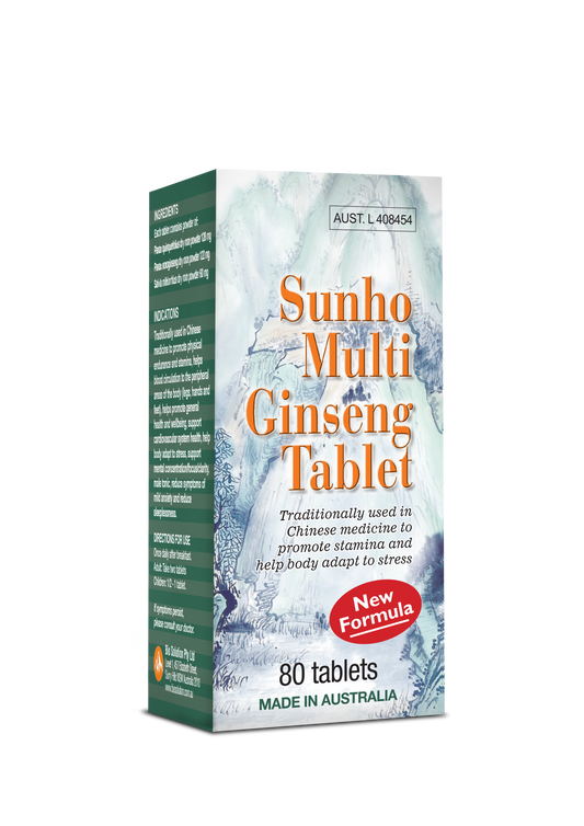 SUNHO MULTI GINSENG TABLET 3 in 1 New Formula 80 Tablets