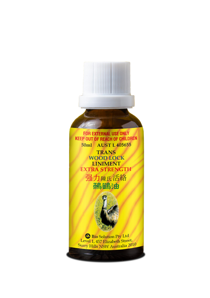TRANS WOOD LOCK LINIMENT EXTRA STRENGTH 50ml