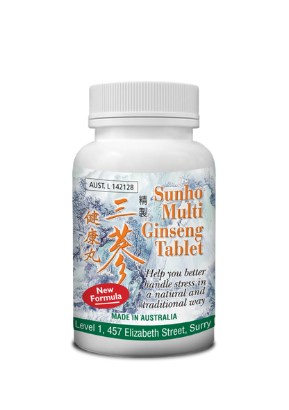 SUNHO MULTI GINSENG TABLET 3 in 1 New Formula 80 Tablets