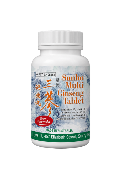 SUNHO MULTI GINSENG TABLET 3 in 1 New Formula 80 Tablets
