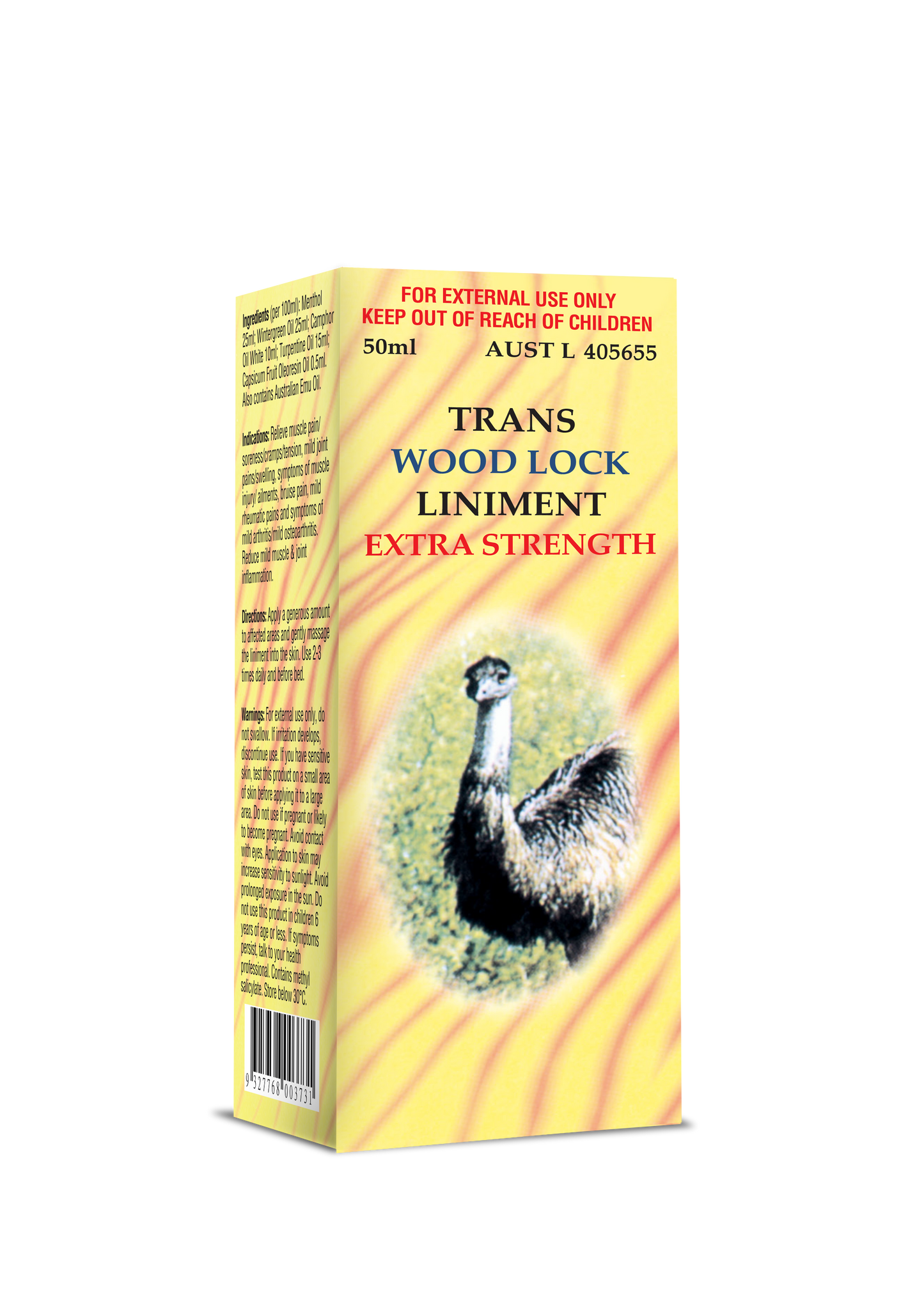 TRANS WOOD LOCK LINIMENT EXTRA STRENGTH 50ml
